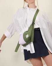 Load image into Gallery viewer, Reliée Studio Olga crossbody bag - green and lilac
