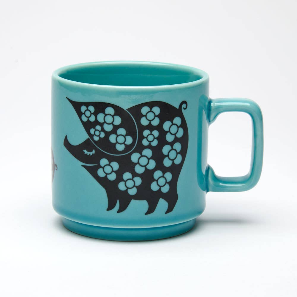 Magpie x Hornsea Mug - Piggie Family in Blue