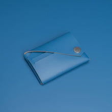 Load image into Gallery viewer, Lemur FOLD blue recycled leather wallet
