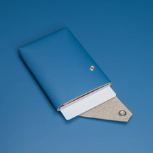 Load image into Gallery viewer, Lemur FOLD Blue Recycled Leather Travel Wallet
