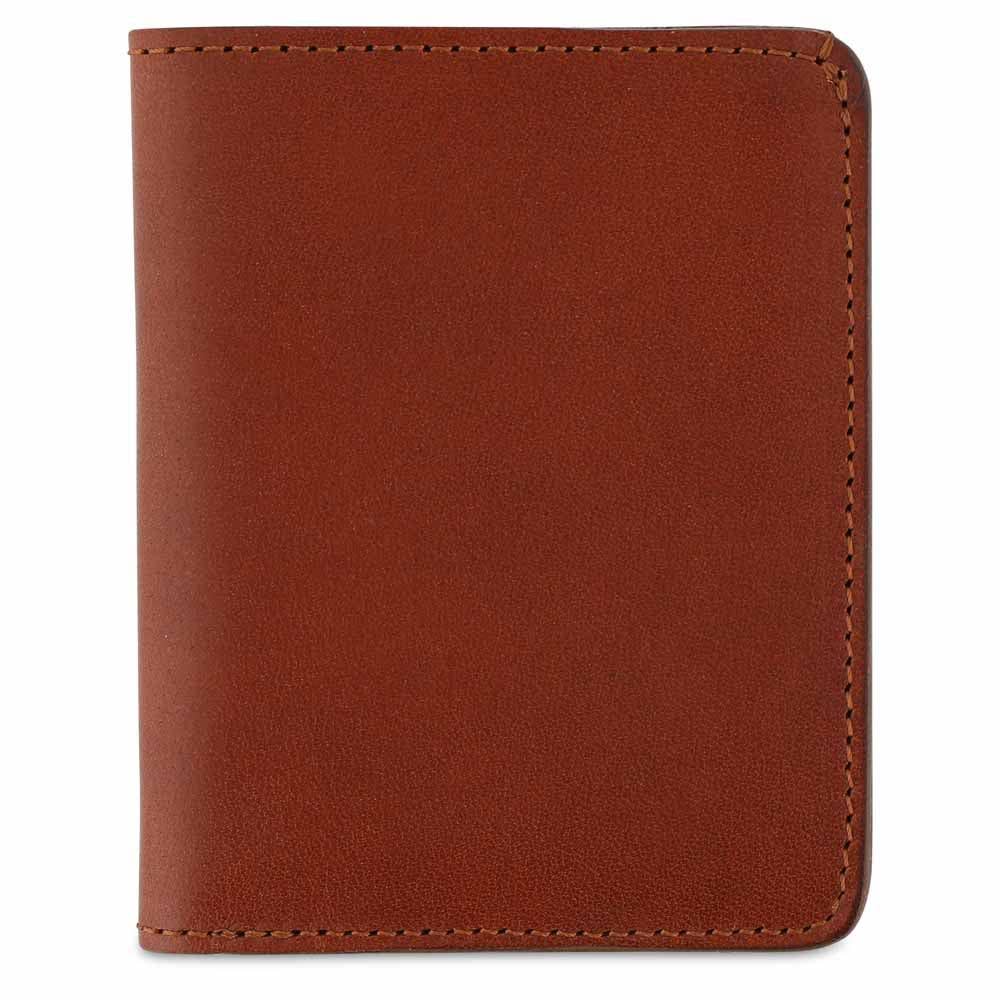 Escuyer cognac Tuscan leather Slim Wallet, handmade in Portugal