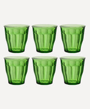 Load image into Gallery viewer, Duralex Picardie Jungle Green 25cl glasses, set of six
