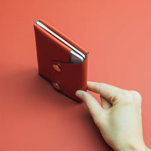 Load image into Gallery viewer, Lemur FOLD red Recycled Leather Travel WALLET
