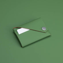 Load image into Gallery viewer, Lemur FOLD green recycled leather wallet
