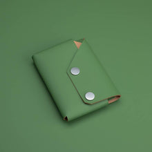 Load image into Gallery viewer, Lemur FOLD green Recycled Leather Travel WALLET
