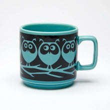 Load image into Gallery viewer, Magpie x Hornsea Mug - Owls on a Branch in Teal
