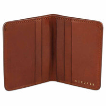 Load image into Gallery viewer, Escuyer cognac Tuscan leather Slim Wallet, handmade in Portugal
