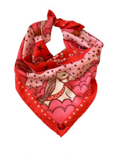 Load image into Gallery viewer, Cowgirl unisex 44cm neckerchief scarf or pocket square by Su Owen
