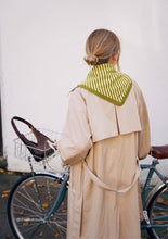 Load image into Gallery viewer, TBCo Merino Triangle Scarf in Pickle Stripe
