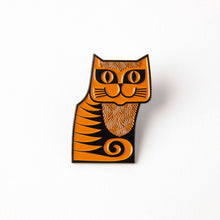 Load image into Gallery viewer, Magpie x Hornsea - Grinning Cat pin badge
