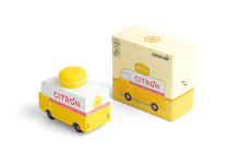 Load image into Gallery viewer, Candyvan - Yellow Macaron Van - Wooden Diecast Toy Car
