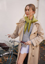 Load image into Gallery viewer, TBCo Merino Triangle Scarf in Pickle Stripe
