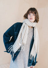 Load image into Gallery viewer, TBCo Lambswool Oversized Scarf in Cream Houndstooth
