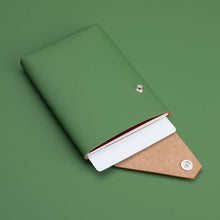 Load image into Gallery viewer, Lemur FOLD green Recycled Leather Travel WALLET
