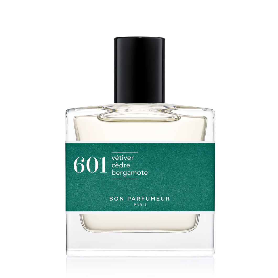 Bon Parfumeur Eau de Parfum 601: vetiver, cedar and bergamot - a very fresh vetiver. 30ml