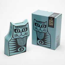 Load image into Gallery viewer, Magpie x Hornsea Moneybox - Grinning Cat in Teal
