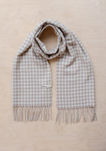 Load image into Gallery viewer, TBCo Lambswool Oversized Scarf in Cream Houndstooth
