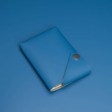 Load image into Gallery viewer, Lemur FOLD Blue Recycled Leather Travel Wallet
