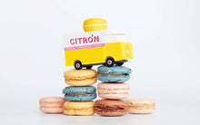 Load image into Gallery viewer, Candyvan - Yellow Macaron Van - Wooden Diecast Toy Car
