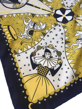 Load image into Gallery viewer, Night Circus unisex 44cm neckerchief scarf or pocket square by Su Owen
