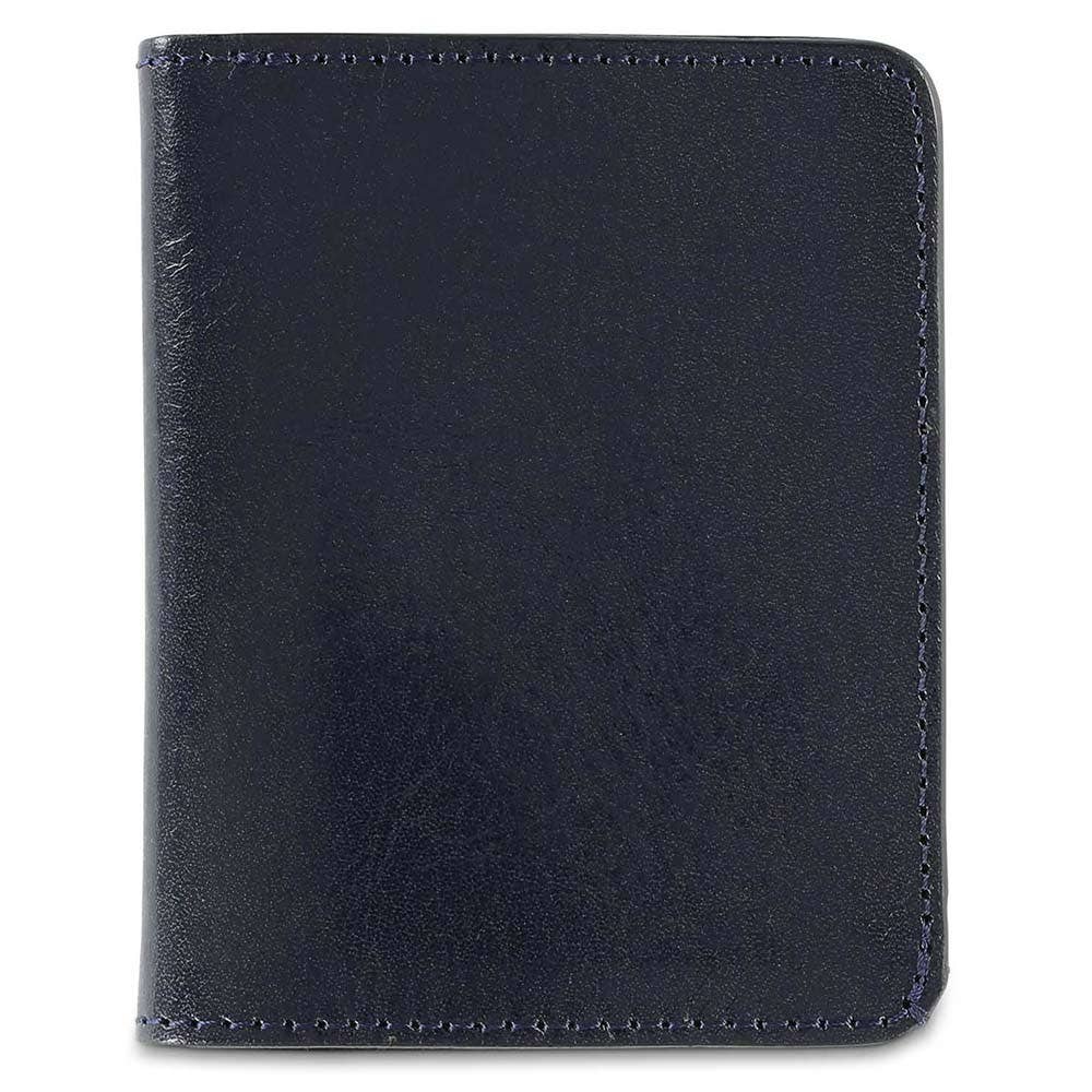 Escuyer blue Tuscan leather Slim Wallet, handmade in Portugal