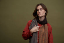 Load image into Gallery viewer, Wallace Sewell - Merino Lambswool scarf - Chatham leather
