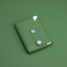 Load image into Gallery viewer, Lemur FOLD green Recycled Leather Travel WALLET
